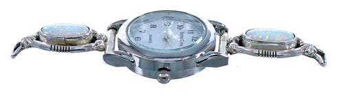 Sterling Silver Opal Navajo Native American Watch NN20292